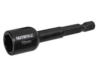 Faithfull Magnetic Impact Nut Driver 10mm x 1/4in Hex (5023969004259) FAISBMNUT10I