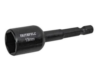 Faithfull Magnetic Impact Nut Driver 13mm x 1/4in Hex (5023969004266) FAISBMNUT13I