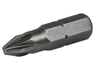 Faithfull Pozi S2 Grade Steel Screwdriver Bits PZ2 x 25mm (Pack 25) (5023969316017) FAISBPZ225B