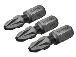 Faithfull Pozi Impact Screwdriver Bits PZ2 x 25mm (Pack 3) (5023969000718) FAISBPZ225IM