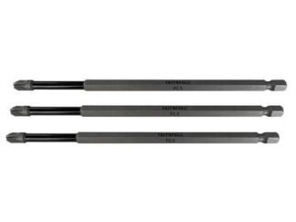 Faithfull Pozidriv Impact Screwdriver Bits PZ3 x 150mm (Pack 3) (5023969002347) FAISBPZ3150I