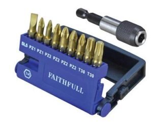 Faithfull Diamond Bit Set S2 Torsion, 10 Piece (5023969306162) FAISBSET10D