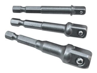 Faithfull Hex to Square Drive Adaptor Set, 3 Piece (5023969286938) FAISBSOCDRIV