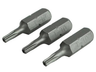 Faithfull Security S2 Grade Steel Screwdriver Bits T10S x 25mm (Pack 3) (5023969315478) FAISBT1025S