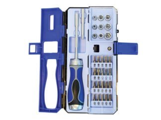 Faithfull Ratchet Screwdriver & Socket Set, 33 Piece (5023969311289) FAISDSET33R