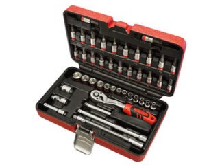 Faithfull Socket Set of 43 Metric 1/4in Square Drive (5023969304991) FAISOC1443M