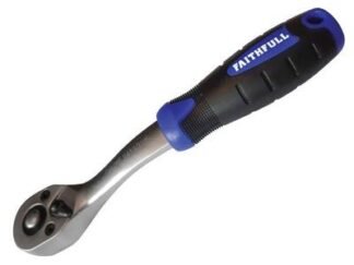 Faithfull Ratchet Handle Quick-Release 72 Teeth 3/8in Drive (5023969000947) FAISOCRAT38N