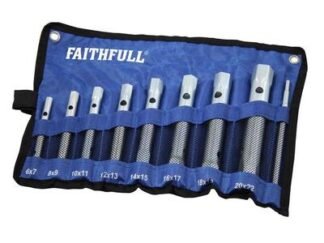Faithfull Box Spanner Set, 8 Piece (5023969011721) FAISPBOXSET8