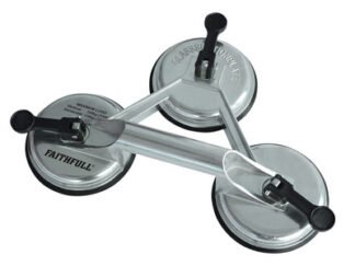 Faithfull Triple Pad Aluminium Pro Suction Lifter (5023969305462) FAISUCPAD3P