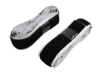 Faithfull Hook & Loop Self Adhesive Tape Black 20mm x 1m (5023969010106) FAITAPEHLB