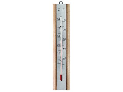 Faithfull Thermometer Wall Beech Silver 200mm (5023969310589) FAITHBEECH