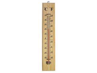 Faithfull Wall Thermometer - Wood 400mm (5023969297743) FAITHWOODLG
