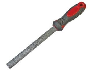 Faithfull Carbide Tile File Half Round Soft Grip 150mm (6in) (5023969301372) FAITLFILE