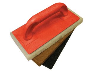 Faithfull Scouring Pad Holder + Fine Medium & Coarse Pads (5023969301181) FAITLSCOUR3