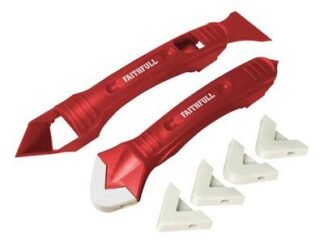Faithfull Silicone Scraper Kit Two Piece (5023969301204) FAITLSILKIT