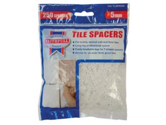 Faithfull Tile Spacer Long Leg 5mm (Bag 250) (5023969301280) FAITLSP5250