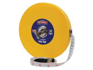 Faithfull Closed ABS Fibreglass Long Tape 50m/165ft (Width 13mm) (5023969311777) FAITM50