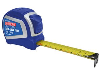 Faithfull Auto-Lock Tape 5m/16ft (Width 25mm) (5023969311821) FAITM525N