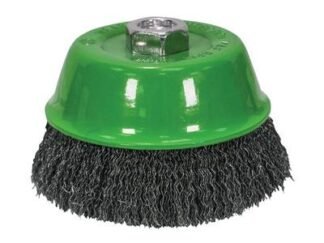 Faithfull Wire Cup Brush 100mm M14x2, 0.30mm Stainless Steel Wire (5023969258683) FAIWBC100S