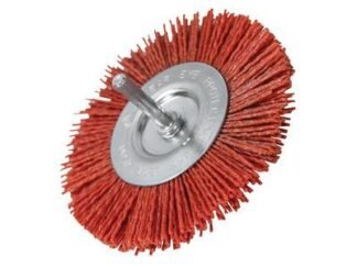Faithfull Nylon Circular Brush 100mm x 6mm Shank (5023969263052) FAIWBN100C