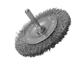 Faithfull Wire Brush 75mm x 6mm Shank, 0.30 Wire (5023969258928) FAIWBS75C