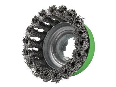 Faithfull X-LOCK Wire Cup Brush Twist Knot 75mm M14x2, 0.50mm Stainless Steel Wire (5023969006734) FAIWBT75SSXL