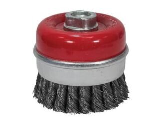 Faithfull Wire Cup Brush Twist Knot 80mm M14x2, 0.50mm Steel Wire (5023969258744) FAIWBT80