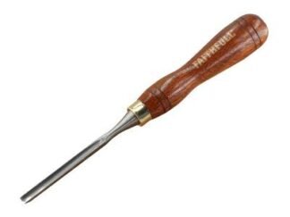 Faithfull FSC Straight Gouge Carving Chisel 6.3mm (1/4in) (5023969007267) FAIWCARV1F