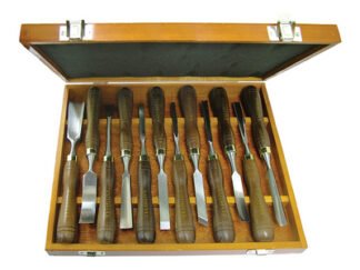 Faithfull Woodcarving Set of 12 in Case (5023969242590) FAIWCSET12