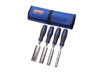 Faithfull Soft Grip Chisel Set + Chisel Roll, 4 Piece (5023969000282) FAIWCSGS4CR