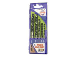 Faithfull Lip & Spur Wood Drill Bit Set, 5 Piece 4-10mm (5023969270203) FAIWDBSET5