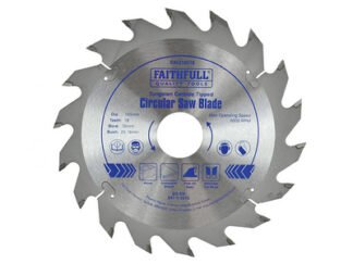 Faithfull TCT Circular Saw Blade 165 x 30mm x 18T POS (5023969216355) FAIZ16518