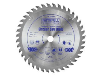 Faithfull TCT Circular Saw Blade 180 x 16mm x 40T POS (5023969210551) FAIZ18040