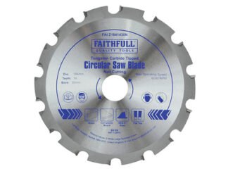 Faithfull TCT Circular Saw Blade Nail Cutting 184 x 30mm x 14T NEG (5023969216393) FAIZ1841430N