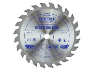 Faithfull TCT Circular Saw Blade 190 x 16mm x 24T POS (5023969210582) FAIZ19024