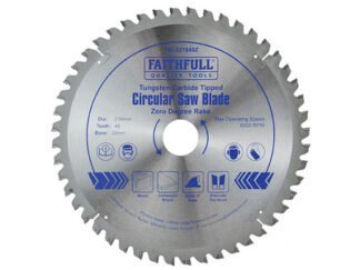 Faithfull TCT Circular Saw Blade Zero Degree 216 x 30mm x 48T (5023969216430) FAIZ21648Z