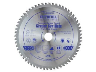 Faithfull TCT Circular Saw Blade Triple Chip Ground 250 x 30mm x 60T NEG (5023969216461) FAIZ25060TCG