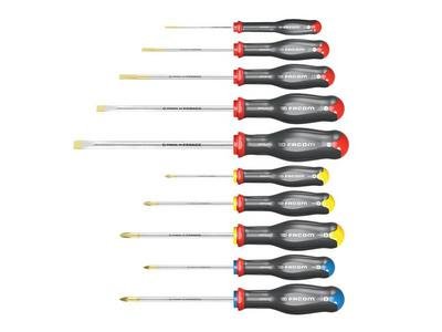 Facom Protwist® Screwdriver Set, 10 Piece (3662424097027) FCMATWJ10PB