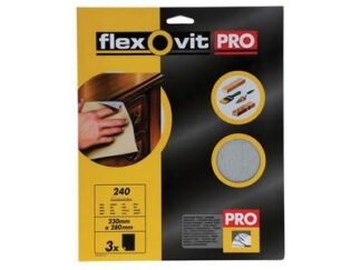 Flexovit Silicon Carbide Finishing Sanding Sheets 230 x 280mm Fine 240G (3) (3157625529946) FLV26300