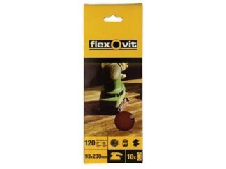 Flexovit 1/3 Sanding Sheets Perforated Medium 80 Grit (Pack 10) (3157625530171) FLV26340