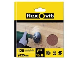 Flexovit Drill Mountable Disc 125mm Assorted (Pack 10) (3157625530898) FLV26496