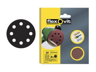 Flexovit Hook & Loop Sanding Disc 115mm Coarse 50G (Pack 6) (3157625530294) FLV26384