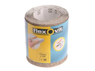 Flexovit General Purpose Sanding Roll 115mm x 5m Medium 120G (3157625530515) FLV26412