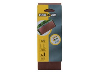 Flexovit Cloth Sanding Belt 457 x 75mm Fine 120G (Pack 2) (3157625530737) FLV26464