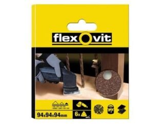 Flexovit Delta Hook & Loop Sanding Sheet 94mm Assorted (Pack 6) (5903112983818) FLV64915