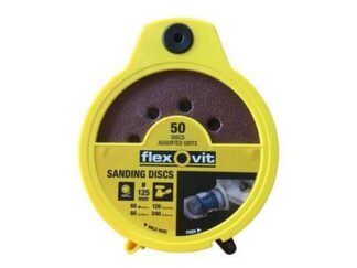 Flexovit Hook & Loop Sanding Disc 125mm Assorted (Dispenser 50) (8719362285100) FLV747046