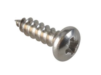 Forgefix Self-Tapping Screw Pozi Compatible Pan A2 SS 3/8in x 4 ForgePack 80 (5028485184751) FOR184751