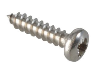 Forgefix Self-Tapping Screw Pozi Compatible Pan A2 SS 1/2in x 4 ForgePack 60 (5028485184782) FOR184782