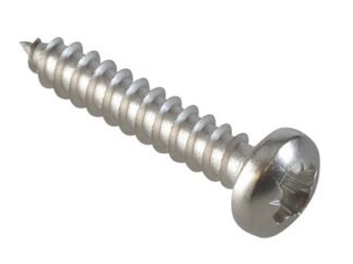 Forgefix Self-Tapping Screw Pozi Compatible Pan A2 SS 3/4in x 6 ForgePack 40 (5028485184966) FOR184966