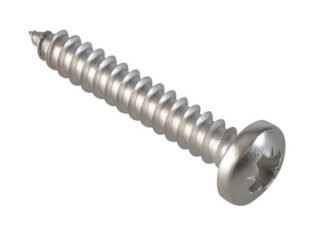 Forgefix Self-Tapping Screw Pozi Compatible Pan A2 SS 1in x 8 ForgePack 25 (5028485185116) FOR185116